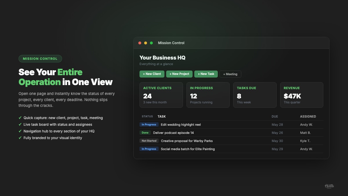 Mission Control Dashboard